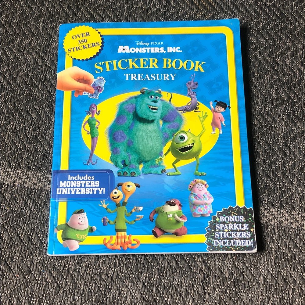 Monsters, Inc. Blue Sticker Book Treasury - Kids sticker activity book